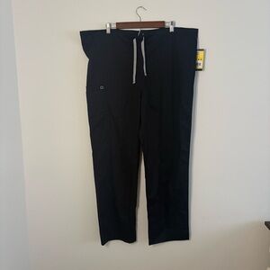 NWT Wonderwink Large Men’s Black Scrub Pants Healthcare Uniform